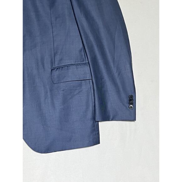 Peter Millar 46T Mens Blue Wool Suit Jacket Blazer Sport Coat Canada 2 Button - Picture 5 of 16